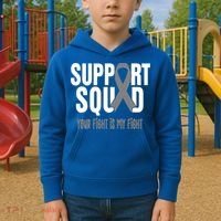 Brain Cancer Support Squad Brain Cancer Awareness Gift Kids Hoodie thumb 2