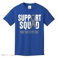 Brain Cancer Support Squad Brain Cancer Awareness Gift Kids T-Shirt thumb 0