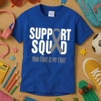 Brain Cancer Support Squad Brain Cancer Awareness Gift Kids T-Shirt thumb 3