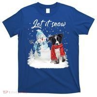 Border Collie Santa Dog Christmas Snow Xmas Pajama Meaningful Gift T-Shirt thumb 0
