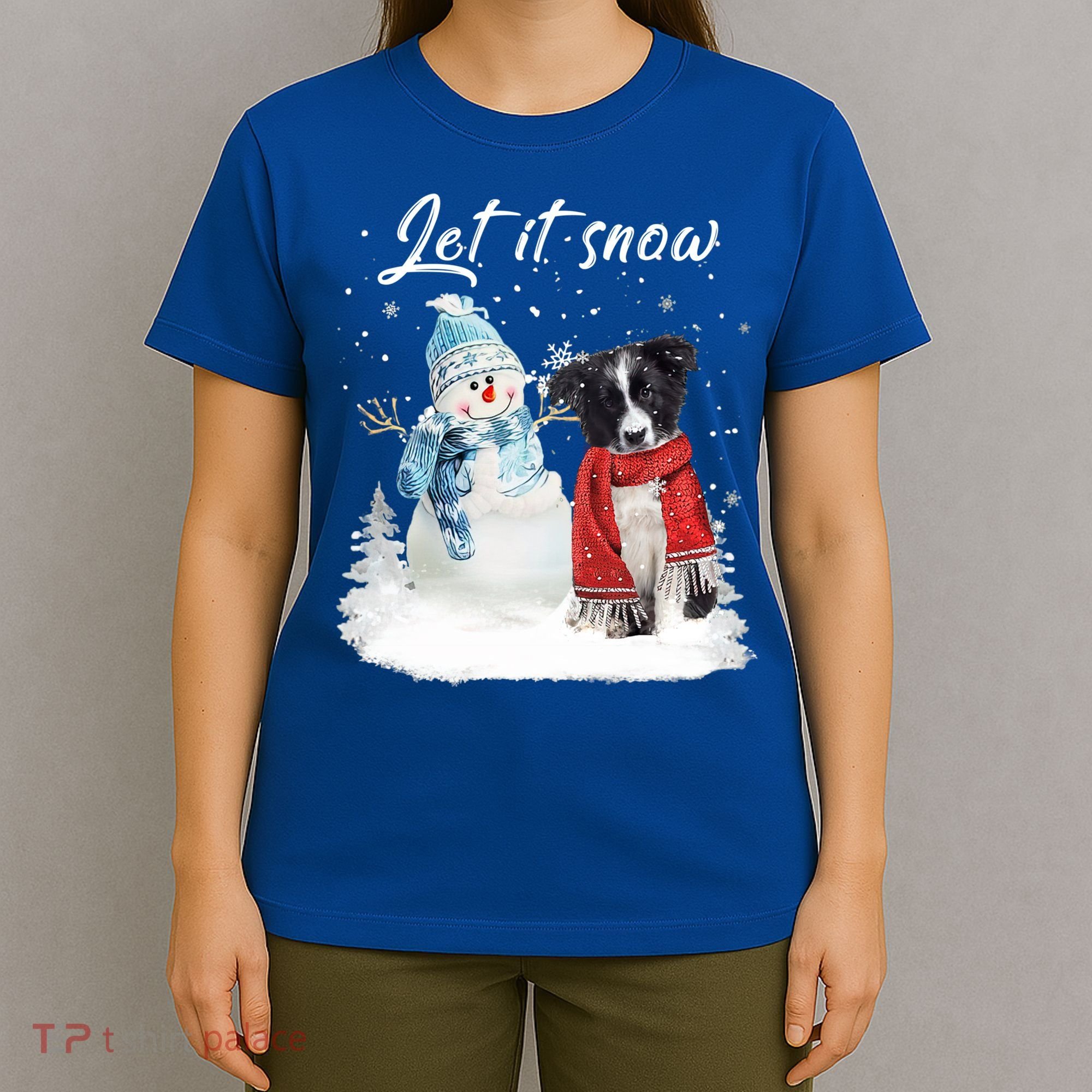 Border Collie Santa Dog Christmas Snow Xmas Pajama Meaningful Gift T-Shirt