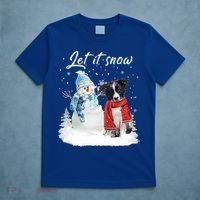 Border Collie Santa Dog Christmas Snow Xmas Pajama Meaningful Gift T-Shirt thumb 5