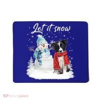 Border Collie Santa Dog Christmas Snow Xmas Pajama Meaningful Gift Mousepad thumb 0