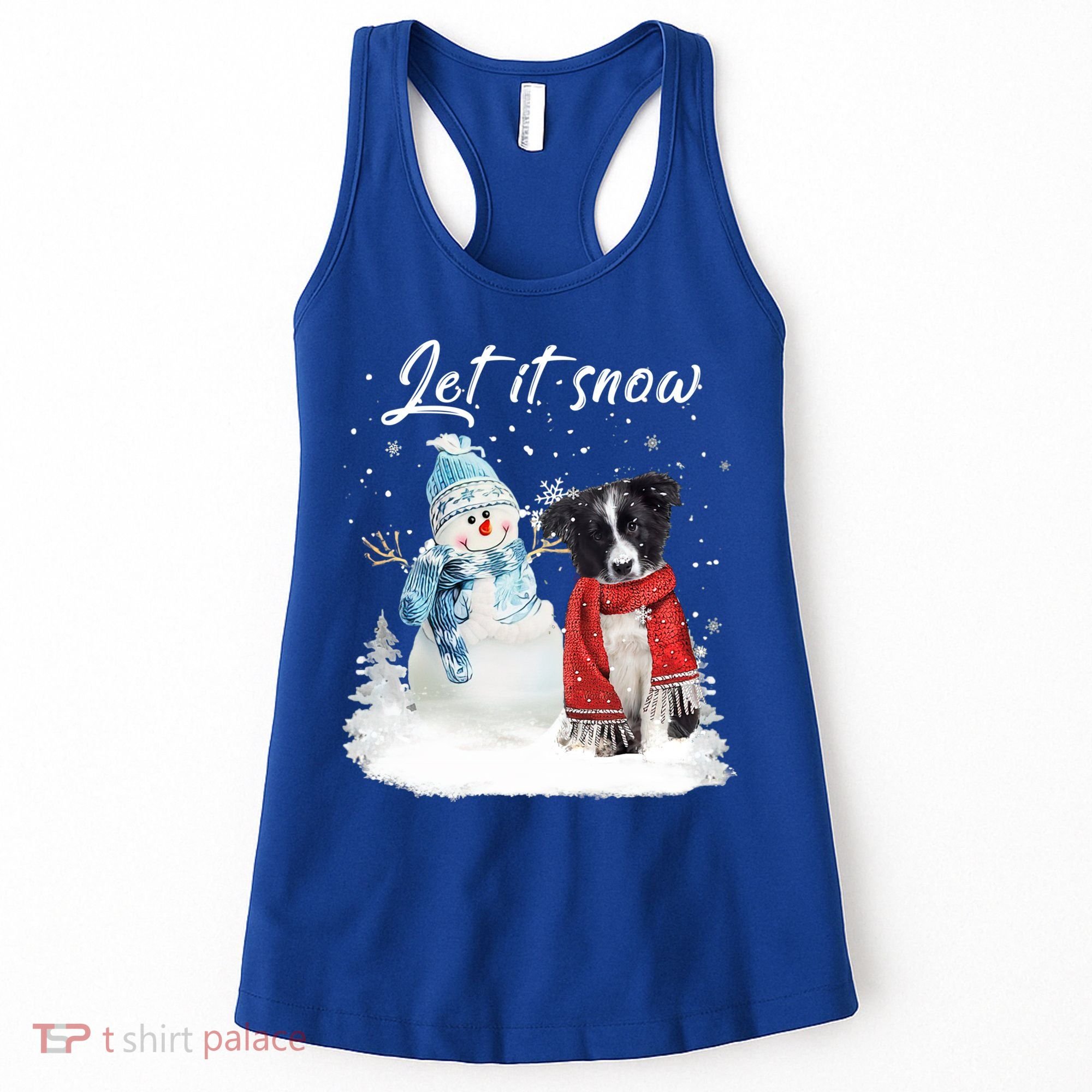 Border Collie Santa Dog Christmas Snow Xmas Pajama Meaningful Gift Women's Tank Top