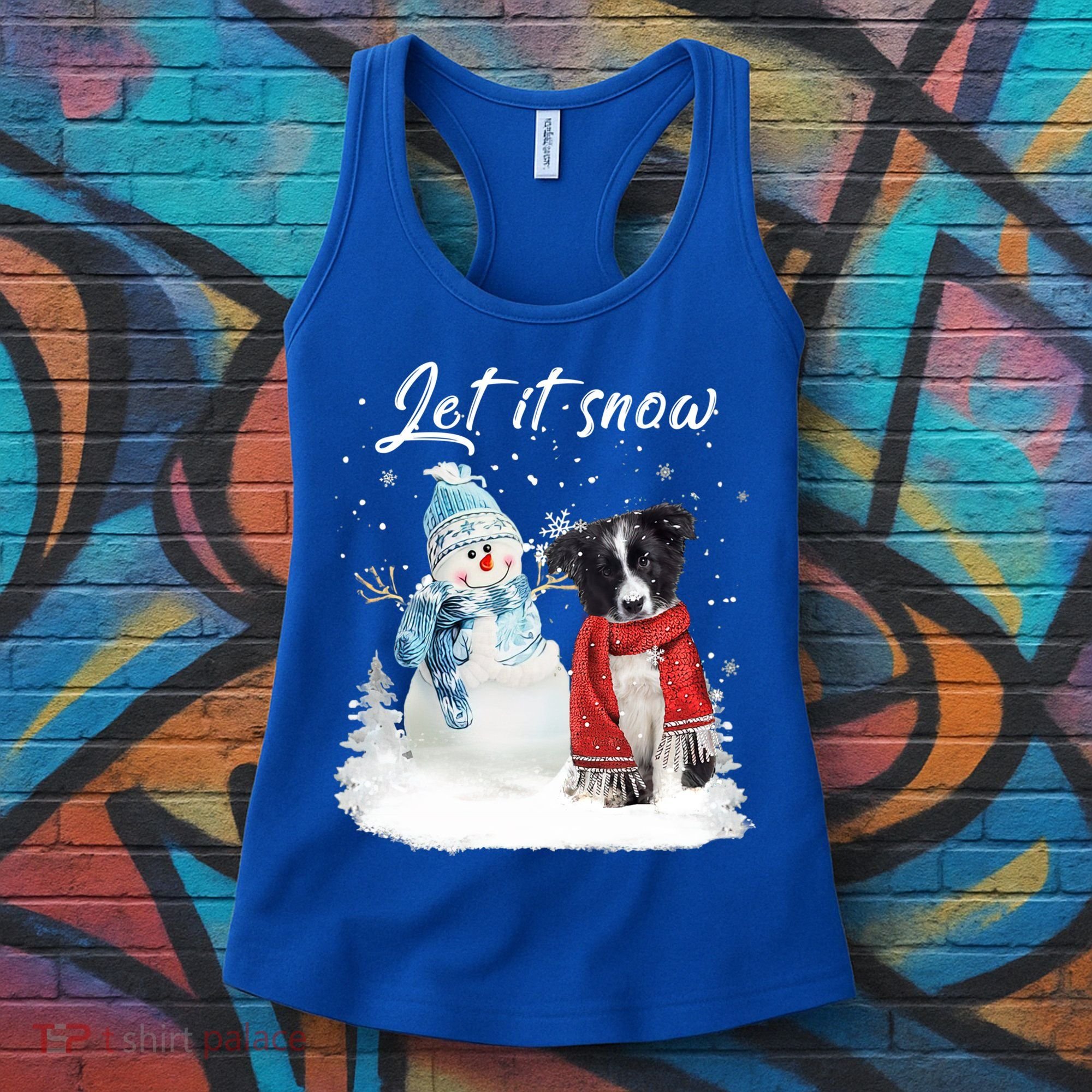 Border Collie Santa Dog Christmas Snow Xmas Pajama Meaningful Gift Women's Tank Top