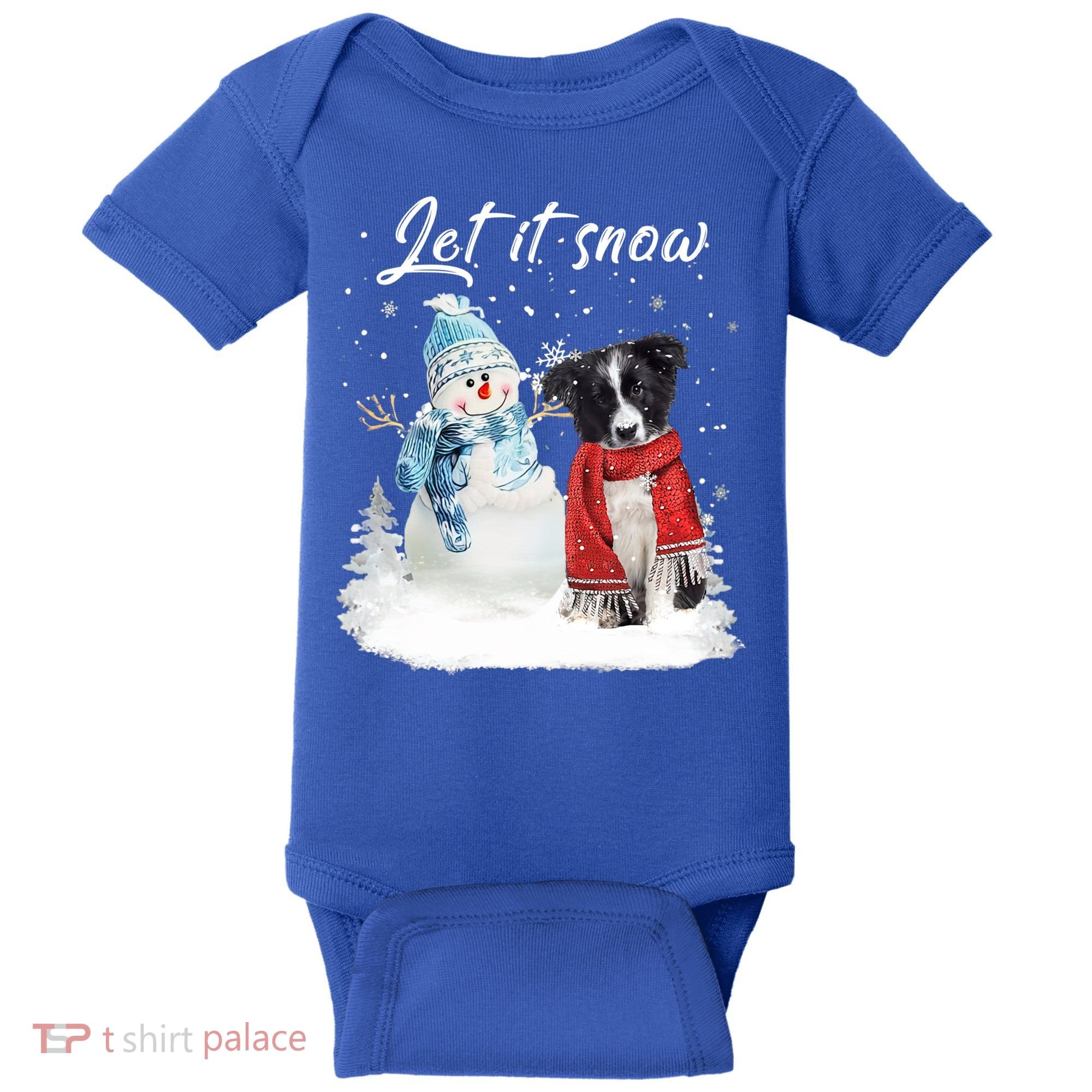 Border Collie Santa Dog Christmas Snow Xmas Pajama Meaningful Gift Baby Bodysuit