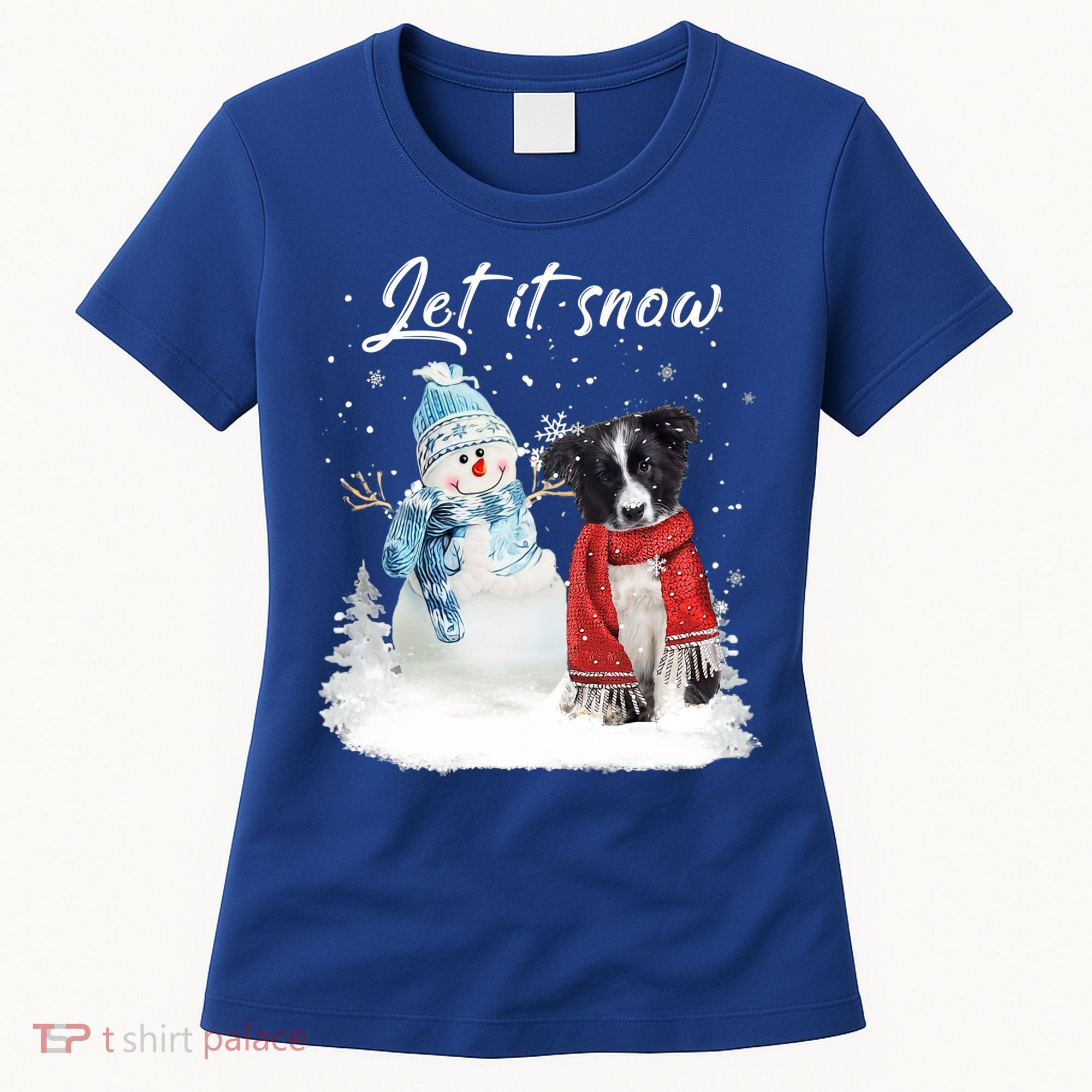 Border Collie Santa Dog Christmas Snow Xmas Pajama Meaningful Gift Women's T-Shirt