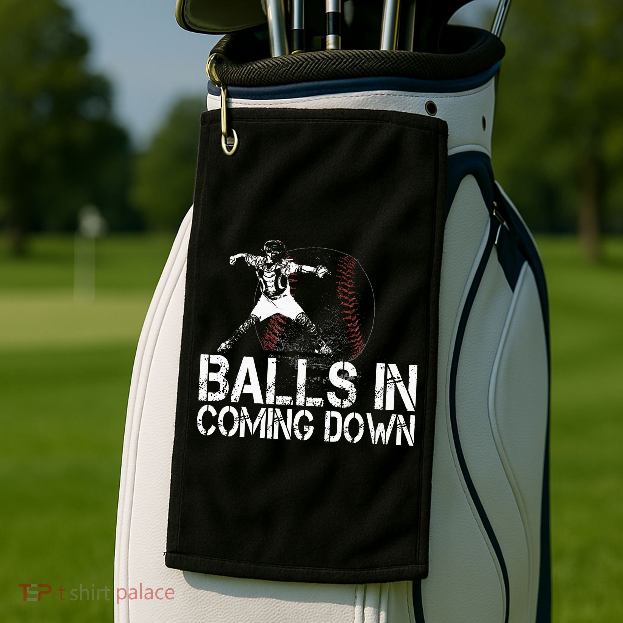 Baseball Catcher Softball Catcher Baseball Fan Golf Towel