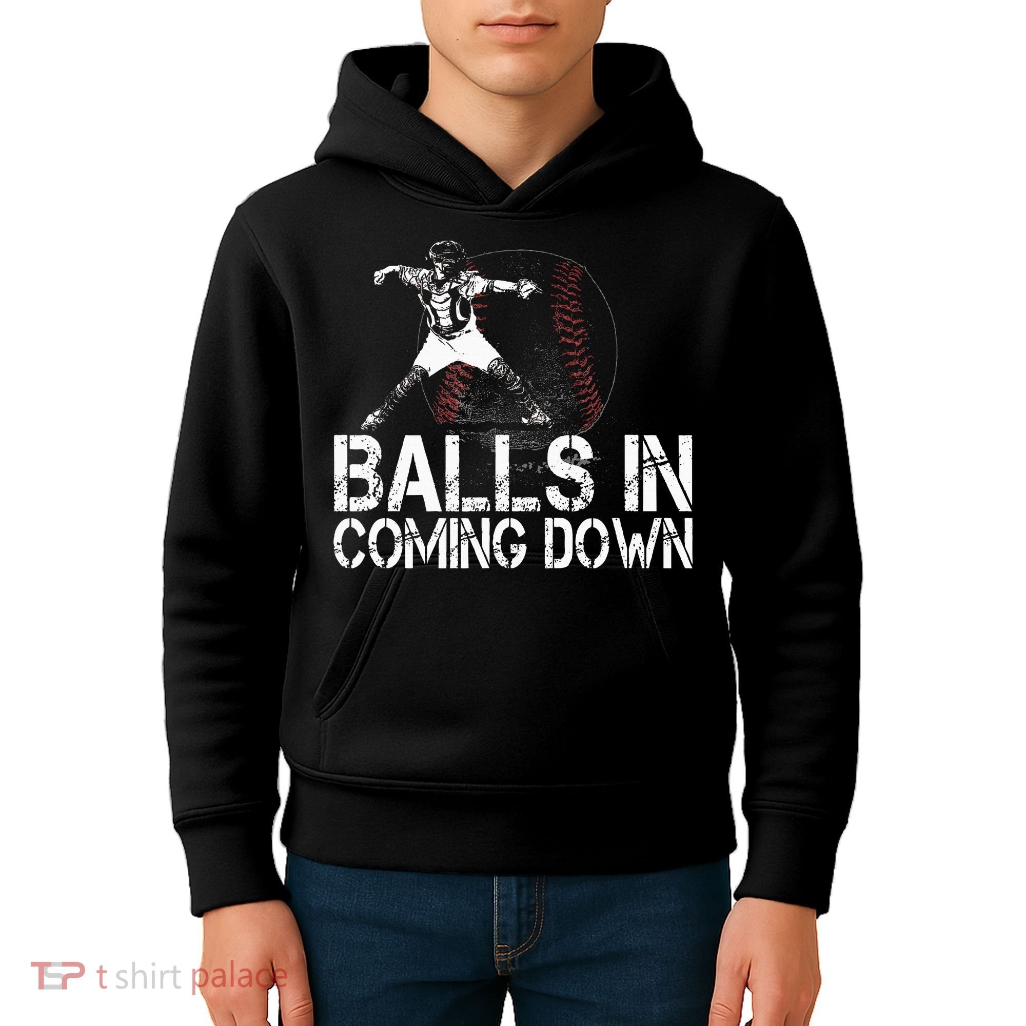 Baseball Catcher Softball Catcher Baseball Fan Kids Hoodie