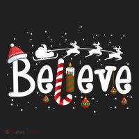Believe Christmas Santa Claus Reindeer Candy Cane Xmas Gift Beanie thumb 2