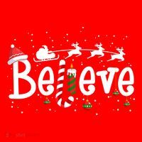 Believe Christmas Santa Claus Reindeer Candy Cane Xmas Gift Santa Hat thumb 1