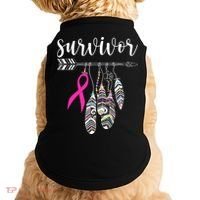 Breast Cancer Survivor Warrior Pink Breast Cancer Ribbon Doggie Tank thumb 0