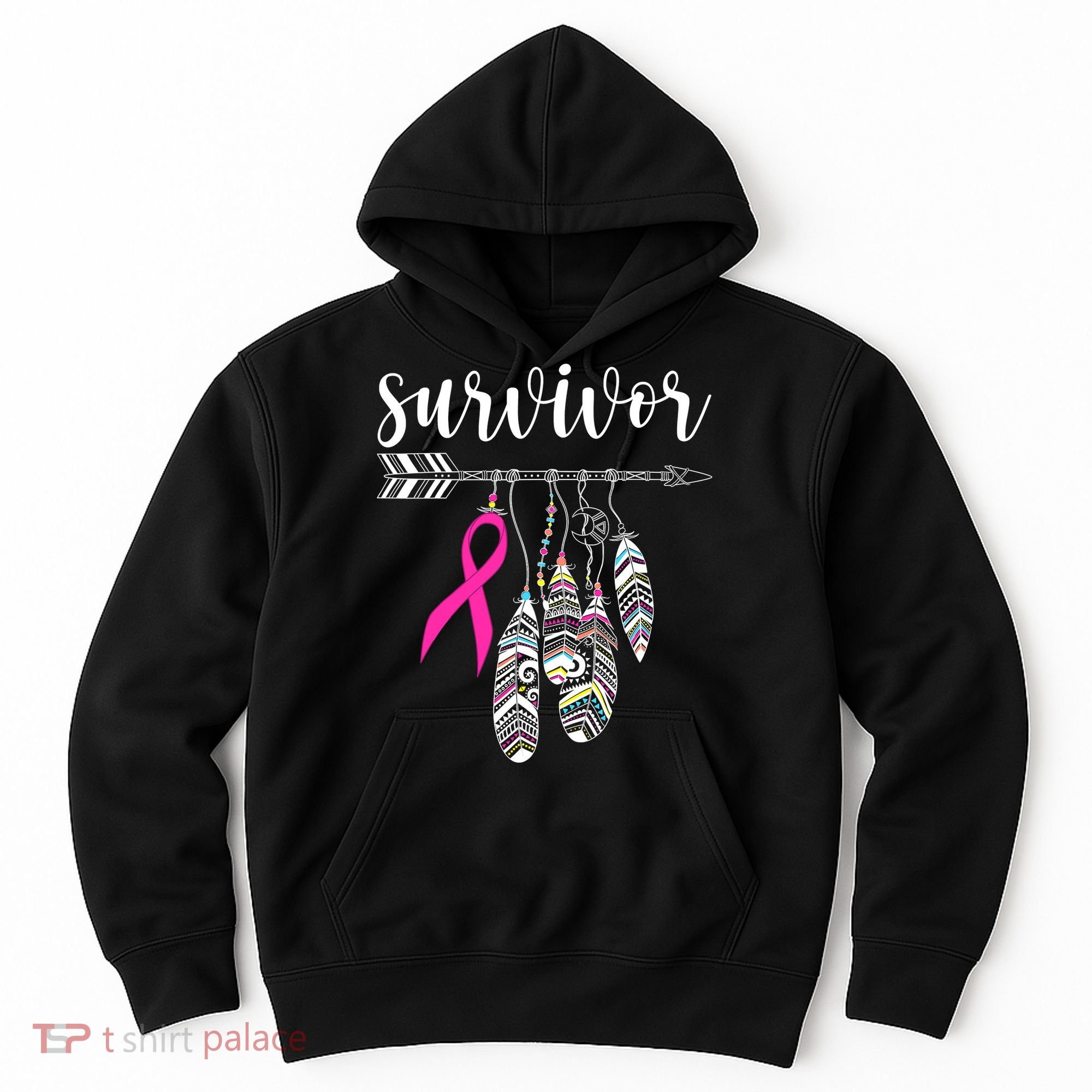 Breast Cancer Survivor Warrior Pink Breast Cancer Ribbon Hoodie