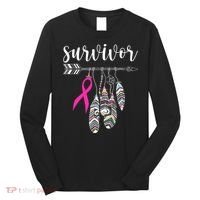 Breast Cancer Survivor Warrior Pink Breast Cancer Ribbon Long Sleeve Shirt thumb 0