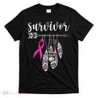 Breast Cancer Survivor Warrior Pink Breast Cancer Ribbon T-Shirt thumb 0