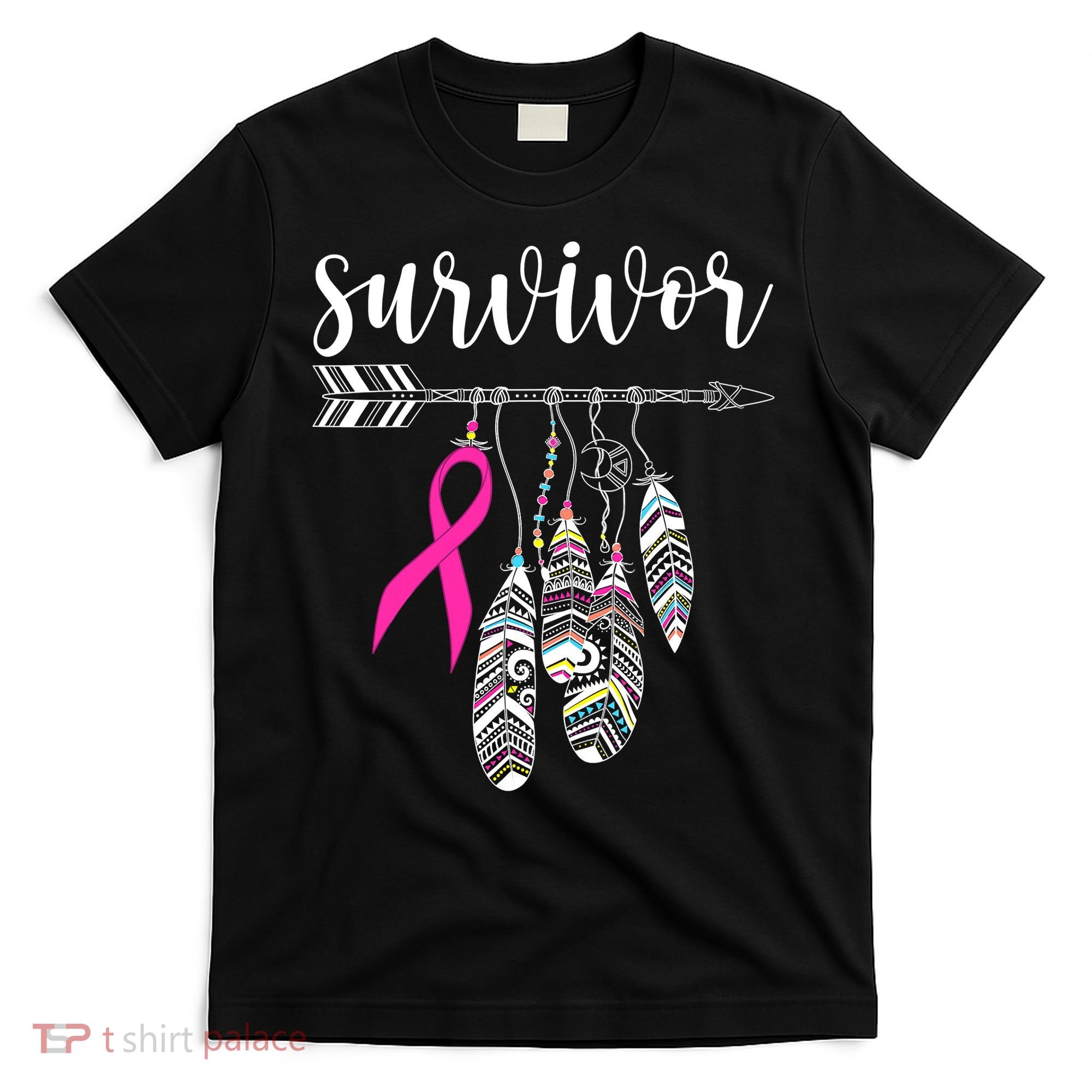 Breast Cancer Survivor Warrior Pink Breast Cancer Ribbon T-Shirt