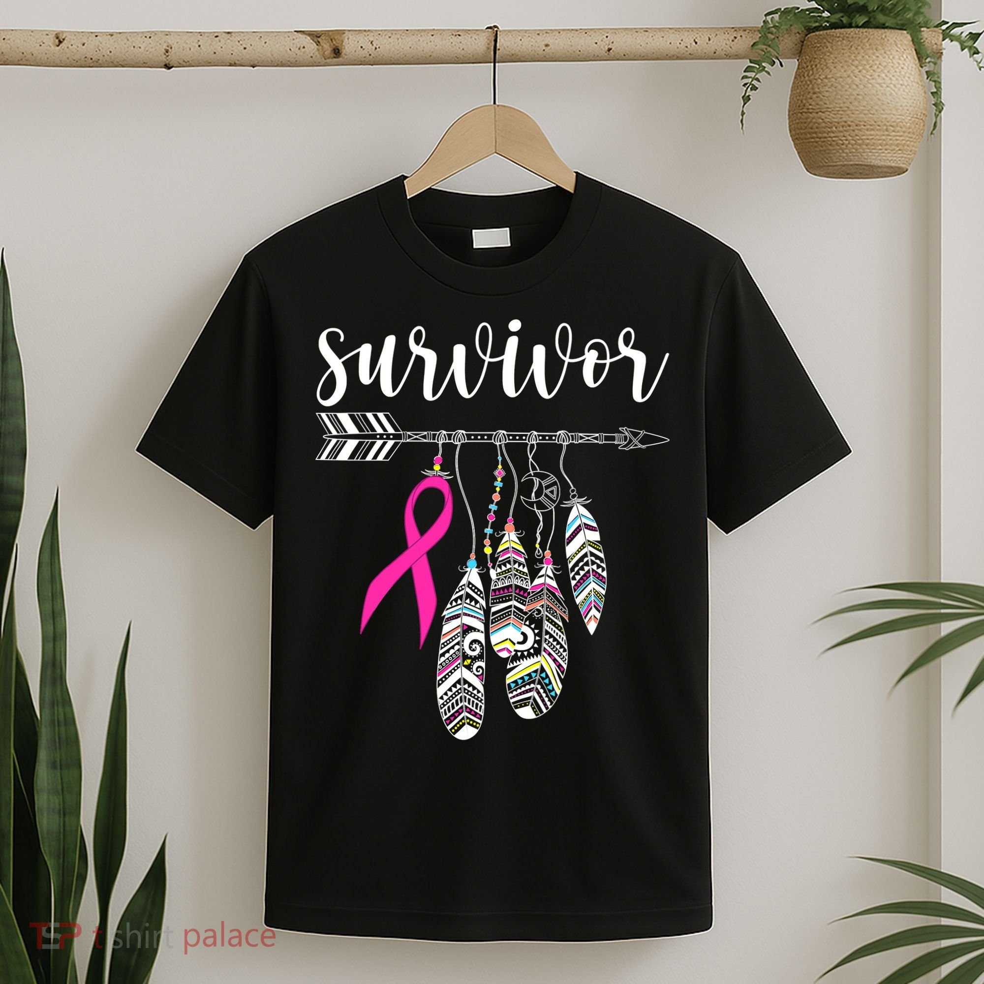 Breast Cancer Survivor Warrior Pink Breast Cancer Ribbon T-Shirt