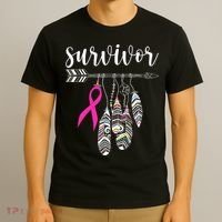 Breast Cancer Survivor Warrior Pink Breast Cancer Ribbon T-Shirt thumb 3