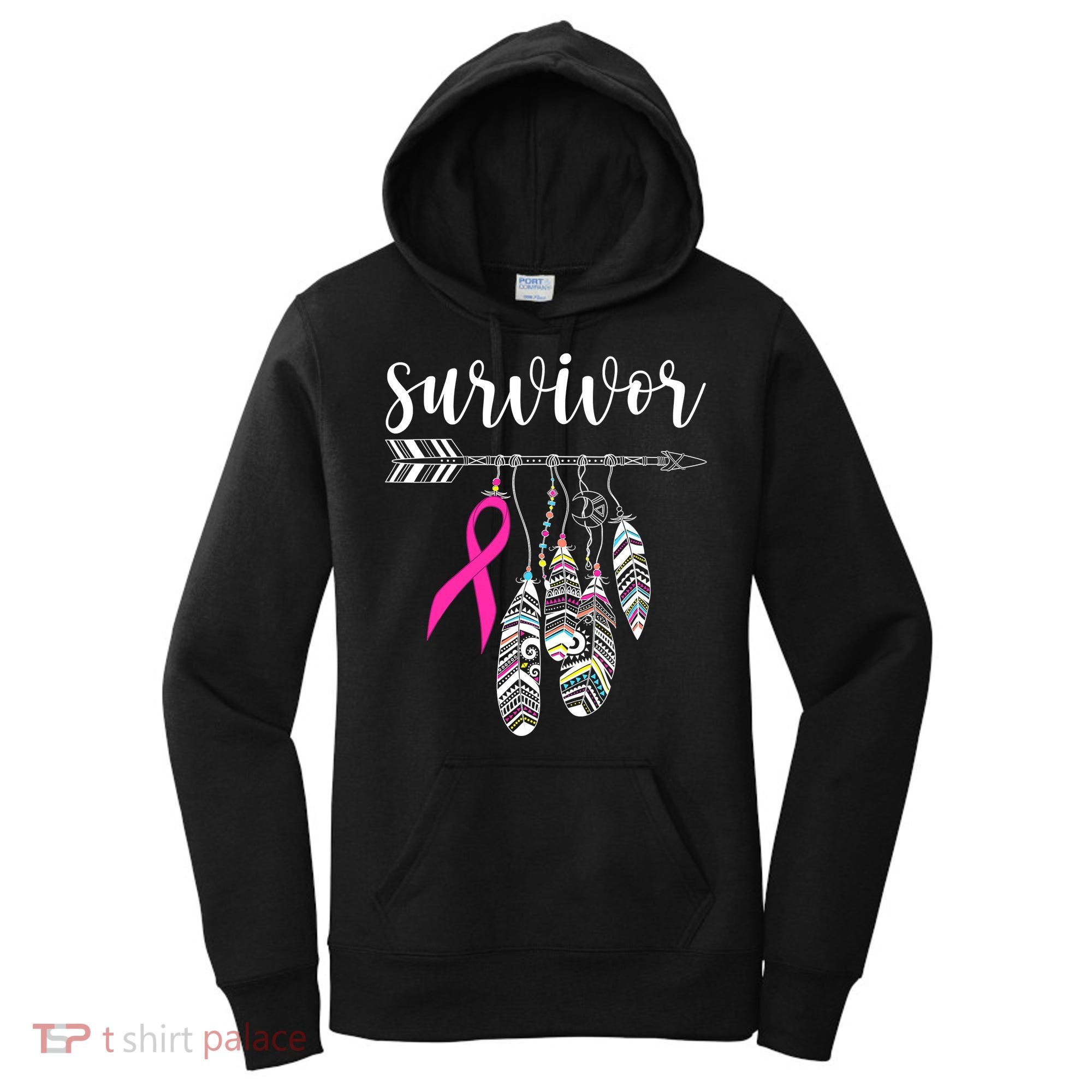 Breast Cancer Survivor Warrior Pink Breast Cancer Ribbon Women's Hoodie