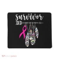Breast Cancer Survivor Warrior Pink Breast Cancer Ribbon Mousepad thumb 0