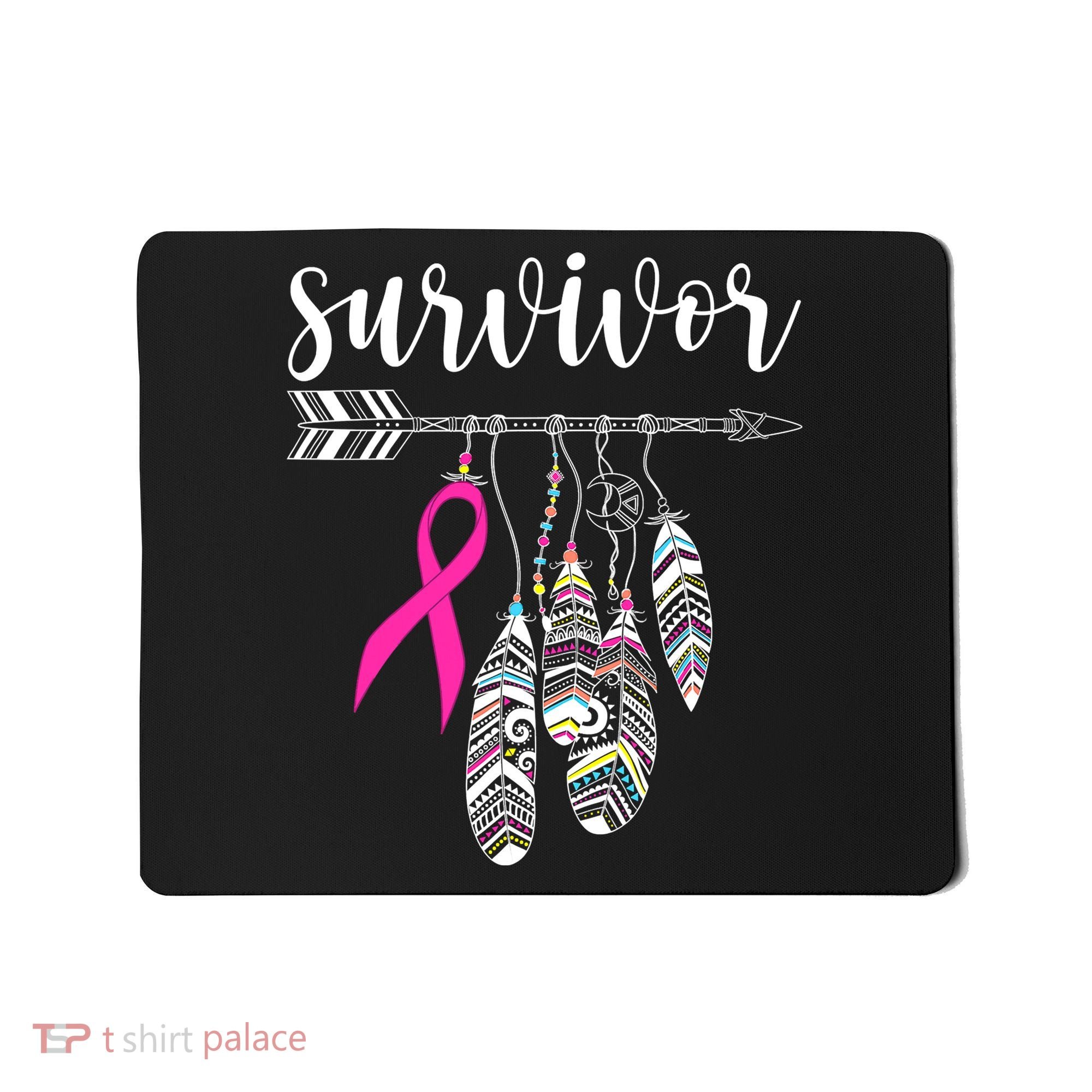 Breast Cancer Survivor Warrior Pink Breast Cancer Ribbon Mousepad