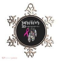 Breast Cancer Survivor Warrior Pink Breast Cancer Ribbon Ornament thumb 0