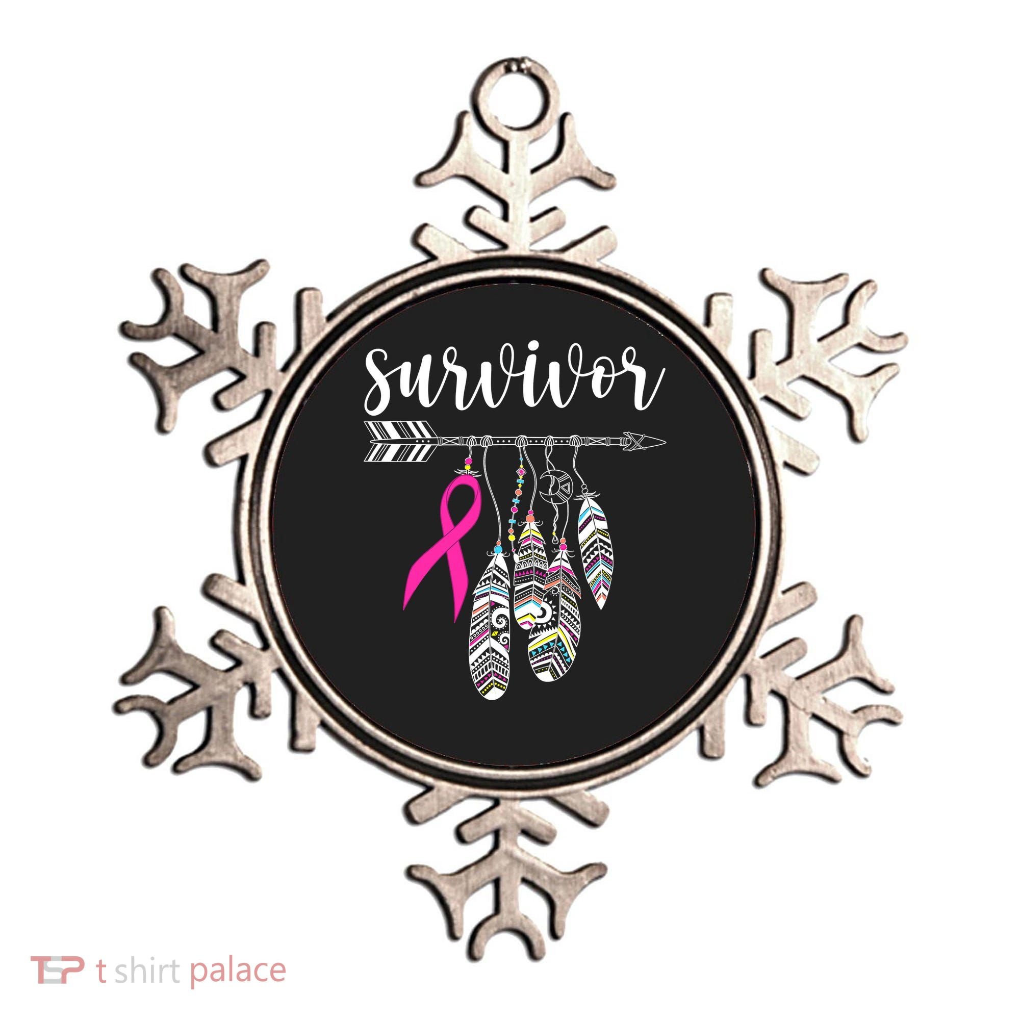 Breast Cancer Survivor Warrior Pink Breast Cancer Ribbon Ornament