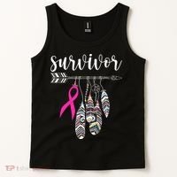 Breast Cancer Survivor Warrior Pink Breast Cancer Ribbon Tank Top thumb 2