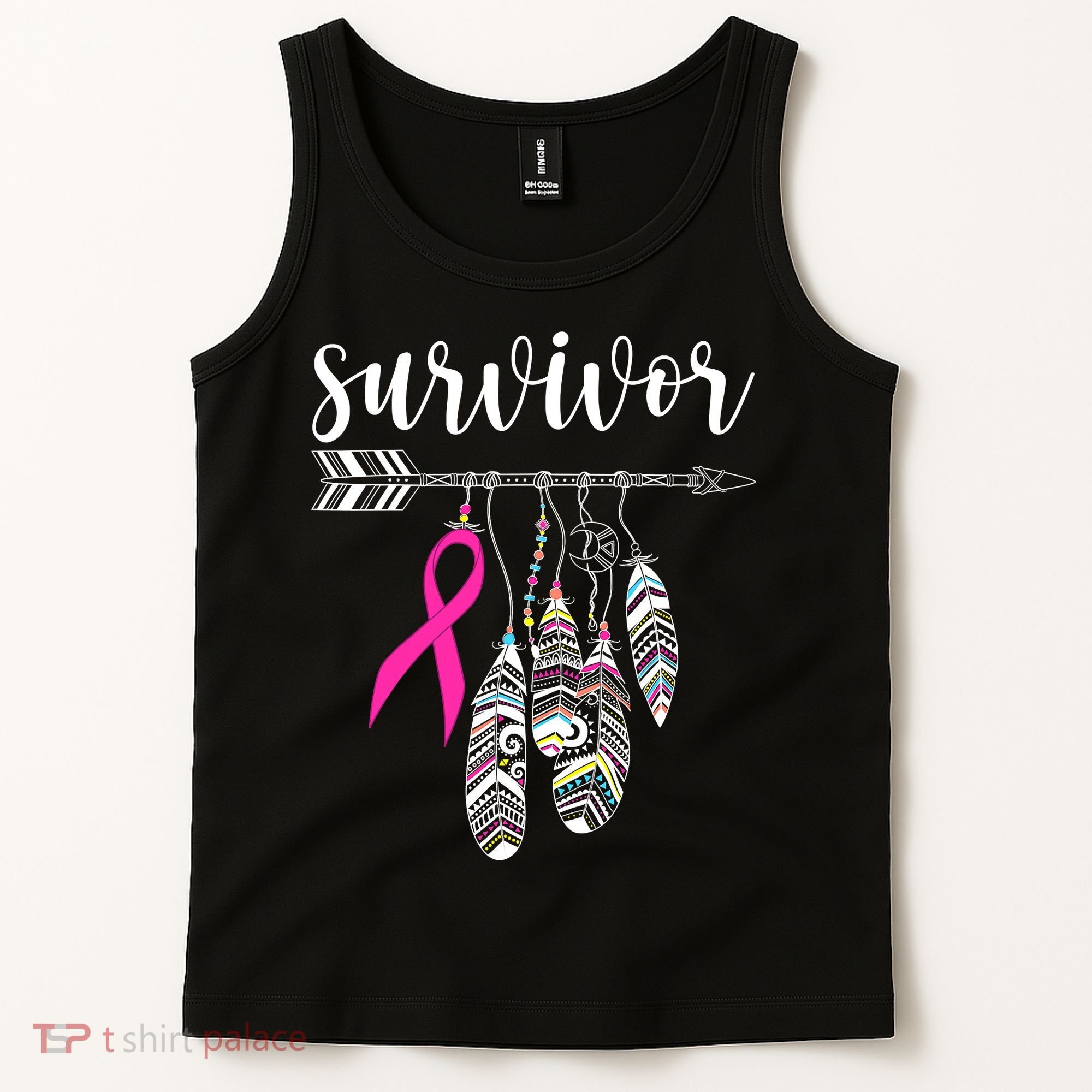 Breast Cancer Survivor Warrior Pink Breast Cancer Ribbon Tank Top