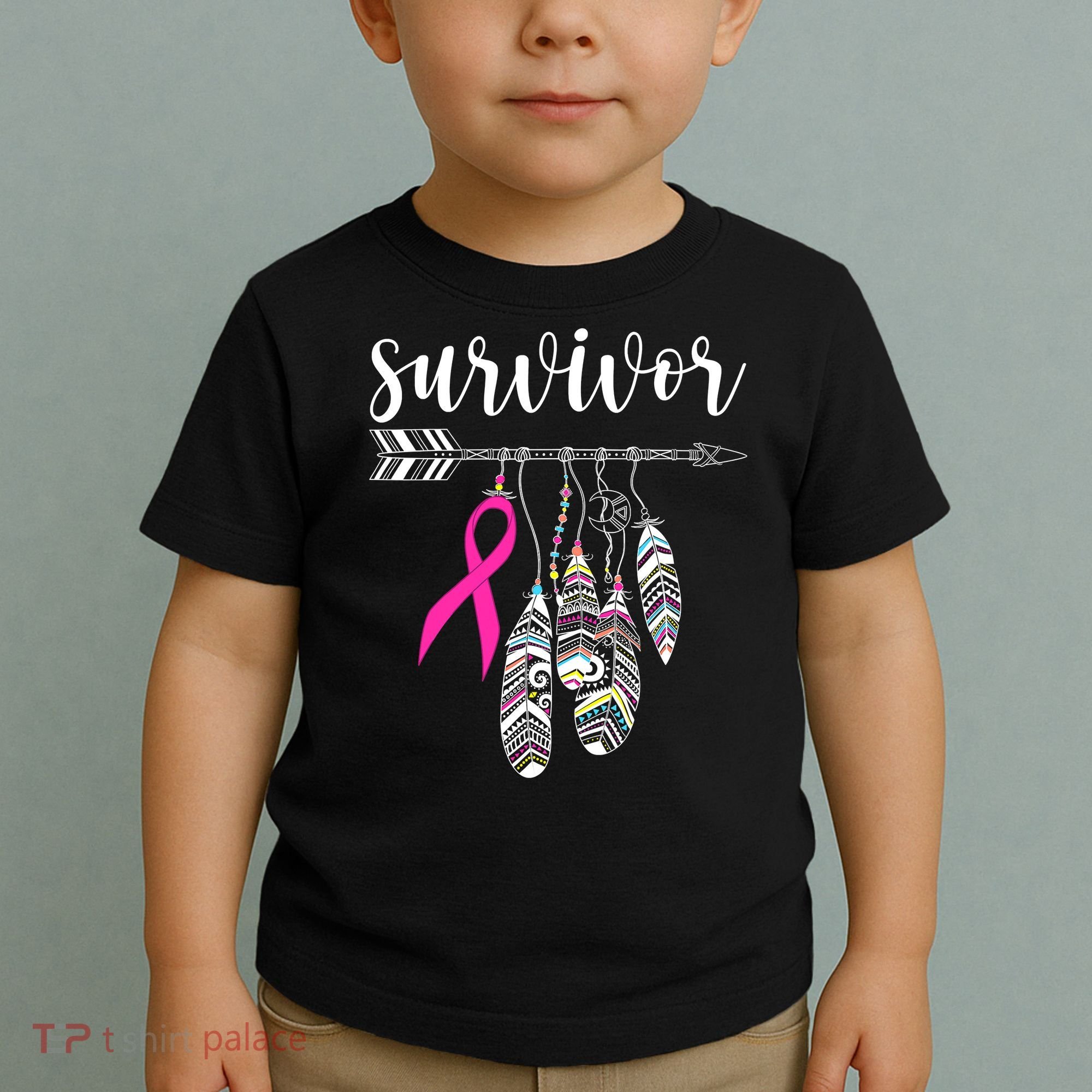 Breast Cancer Survivor Warrior Pink Breast Cancer Ribbon Toddler T-Shirt