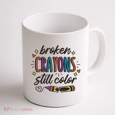 Broken Crayons Still Color Coffee Mug back