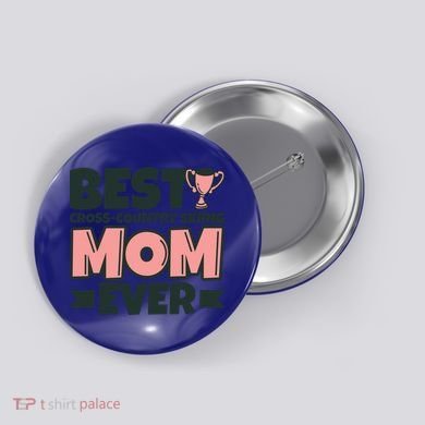 Best Crosscountry Skiing Mom Ever Mother Funny Cute Gift Button