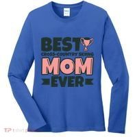 Best Crosscountry Skiing Mom Ever Mother Funny Cute Gift Women's Long Sleeve Shirt thumb 0