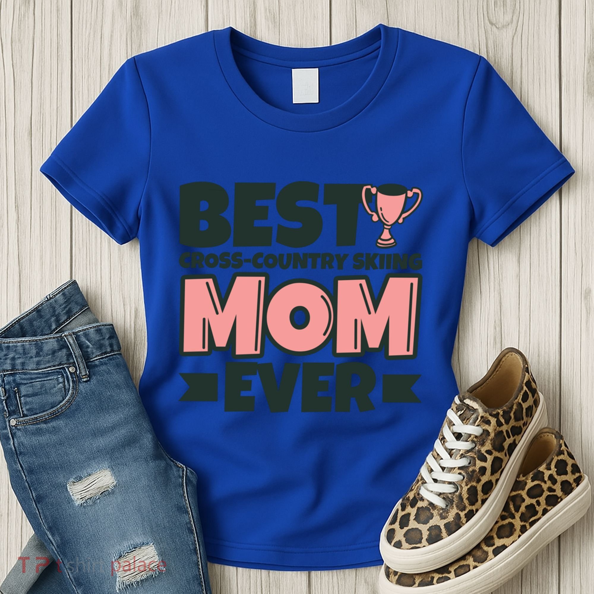 Best Crosscountry Skiing Mom Ever Mother Funny Cute Gift Women's T-Shirt