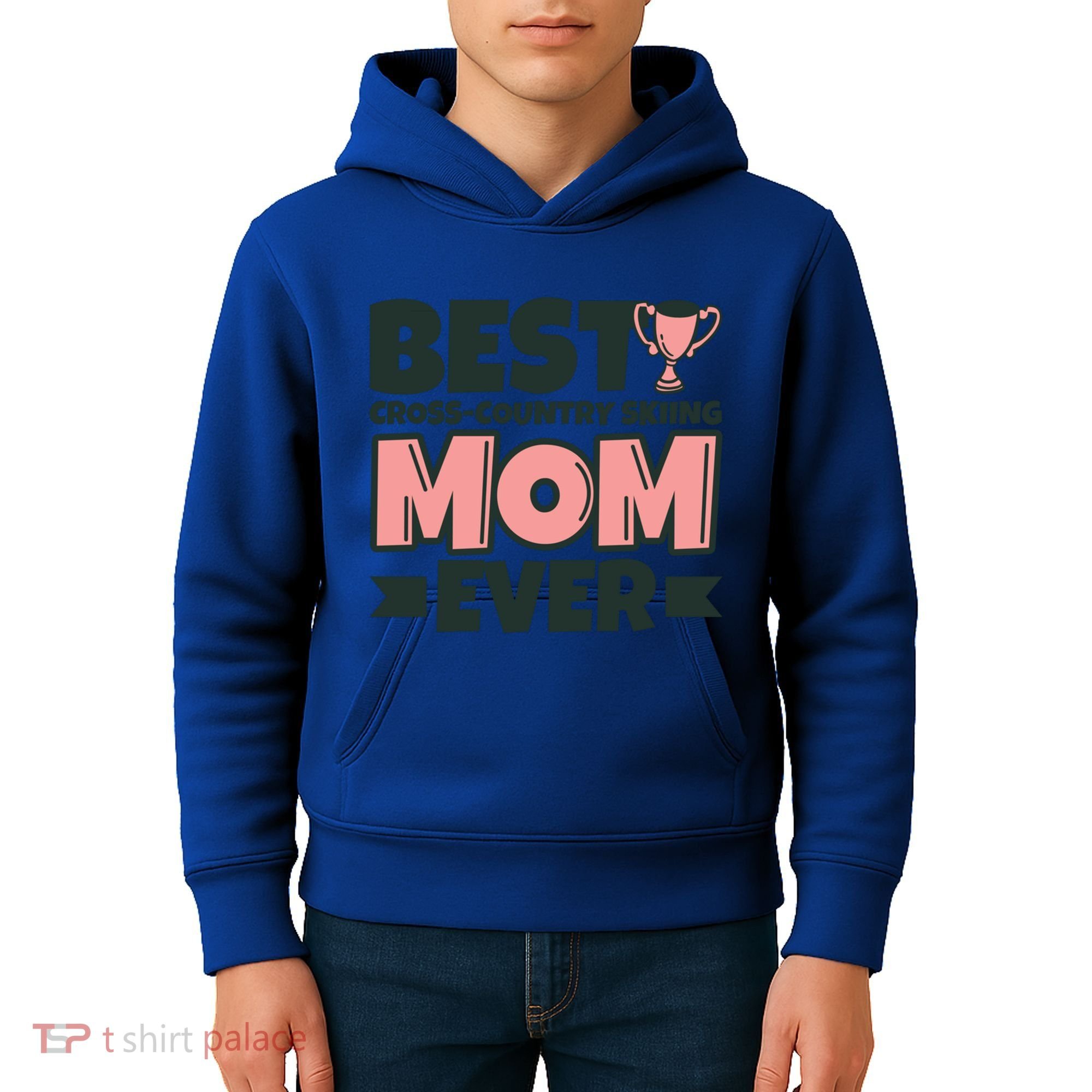 Best Crosscountry Skiing Mom Ever Mother Funny Cute Gift Kids Hoodie