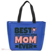 Best Crosscountry Skiing Mom Ever Mother Funny Cute Gift Tote Bag thumb 0