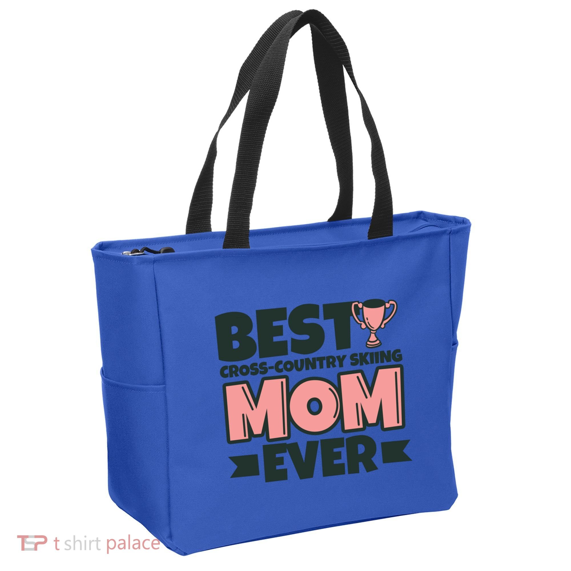 Best Crosscountry Skiing Mom Ever Mother Funny Cute Gift Tote Bag