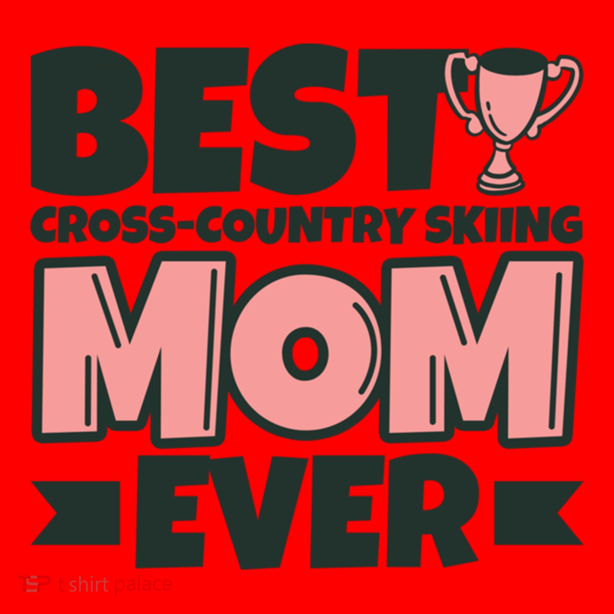 Best Crosscountry Skiing Mom Ever Mother Funny Cute Gift Santa Hat
