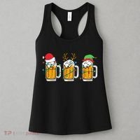 Beer Christmas Santa Reinbeer Xmas Light Xmas Holiday Women's Tank Top thumb 3