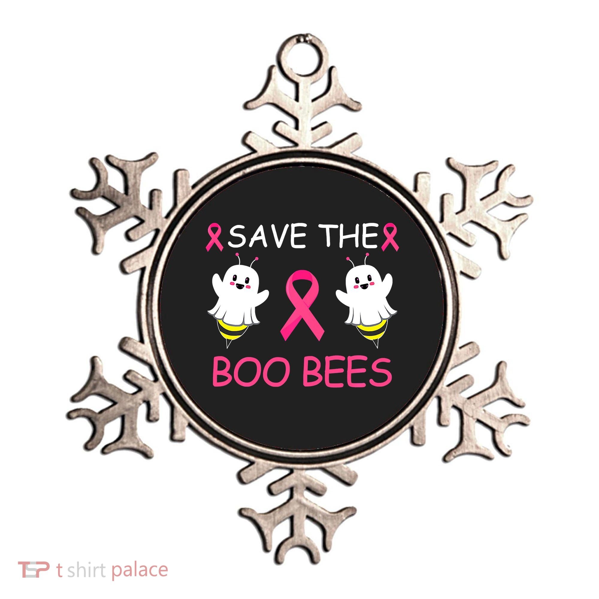 Breast Cancer Save The Boo Bees Halloween Ornament