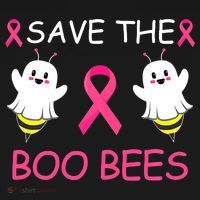 Breast Cancer Save The Boo Bees Halloween Ornament thumb 1