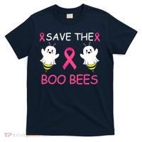 Breast Cancer Save The Boo Bees Halloween T-Shirt thumb 0