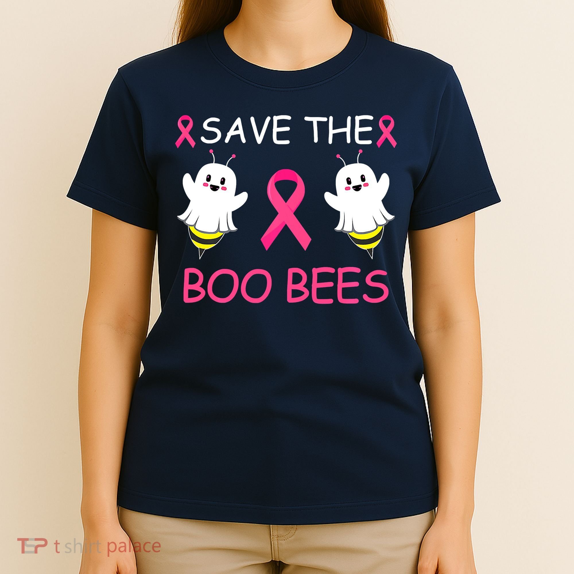 Breast Cancer Save The Boo Bees Halloween T-Shirt