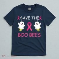 Breast Cancer Save The Boo Bees Halloween T-Shirt thumb 5