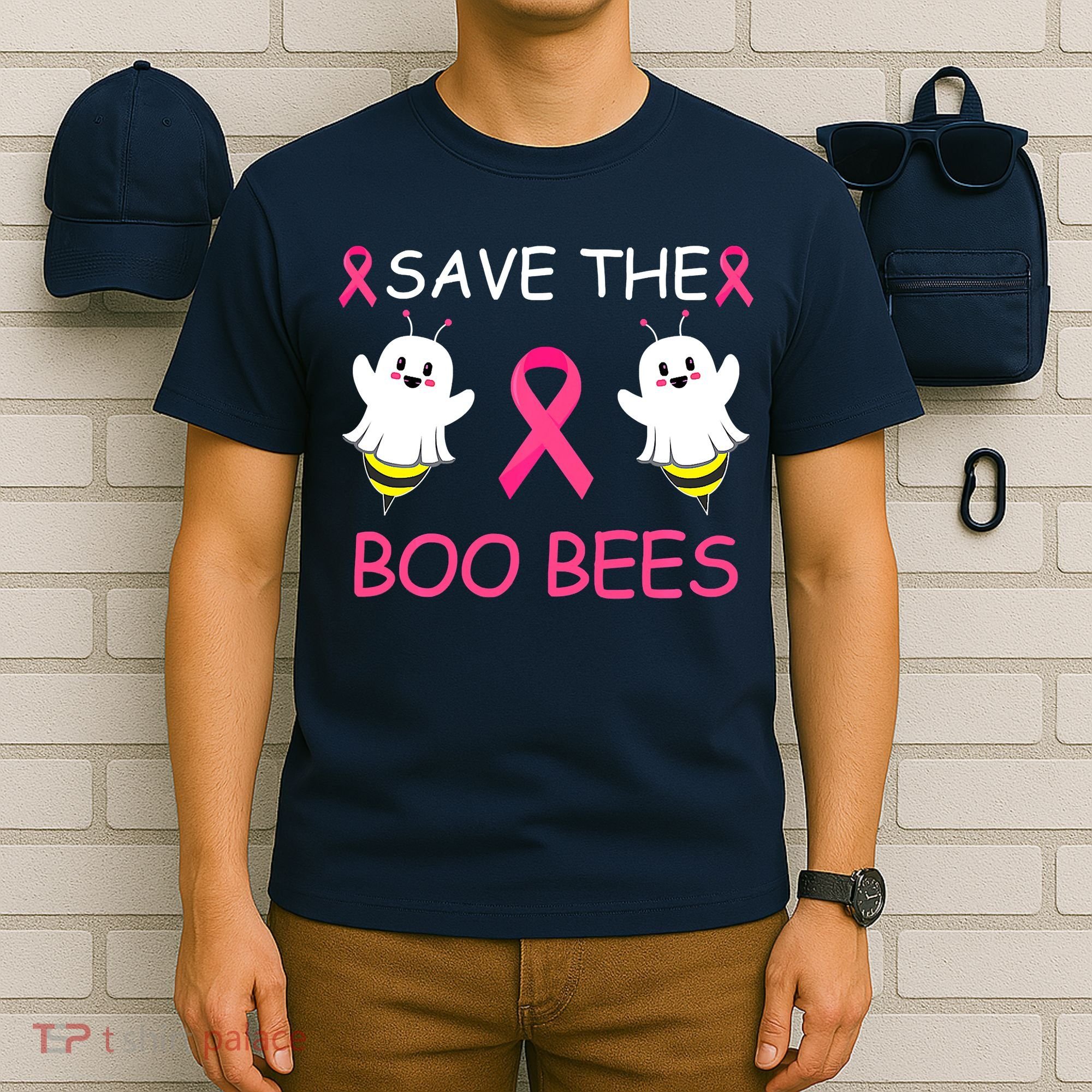 Breast Cancer Save The Boo Bees Halloween T-Shirt