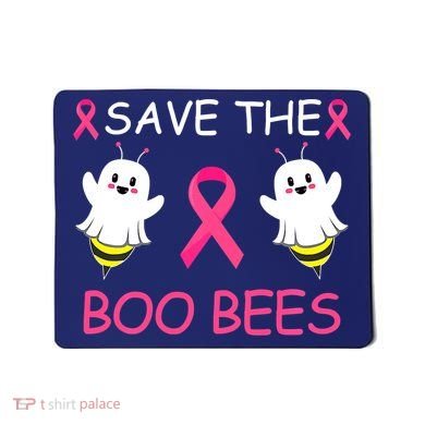 Breast Cancer Save The Boo Bees Halloween Mousepad