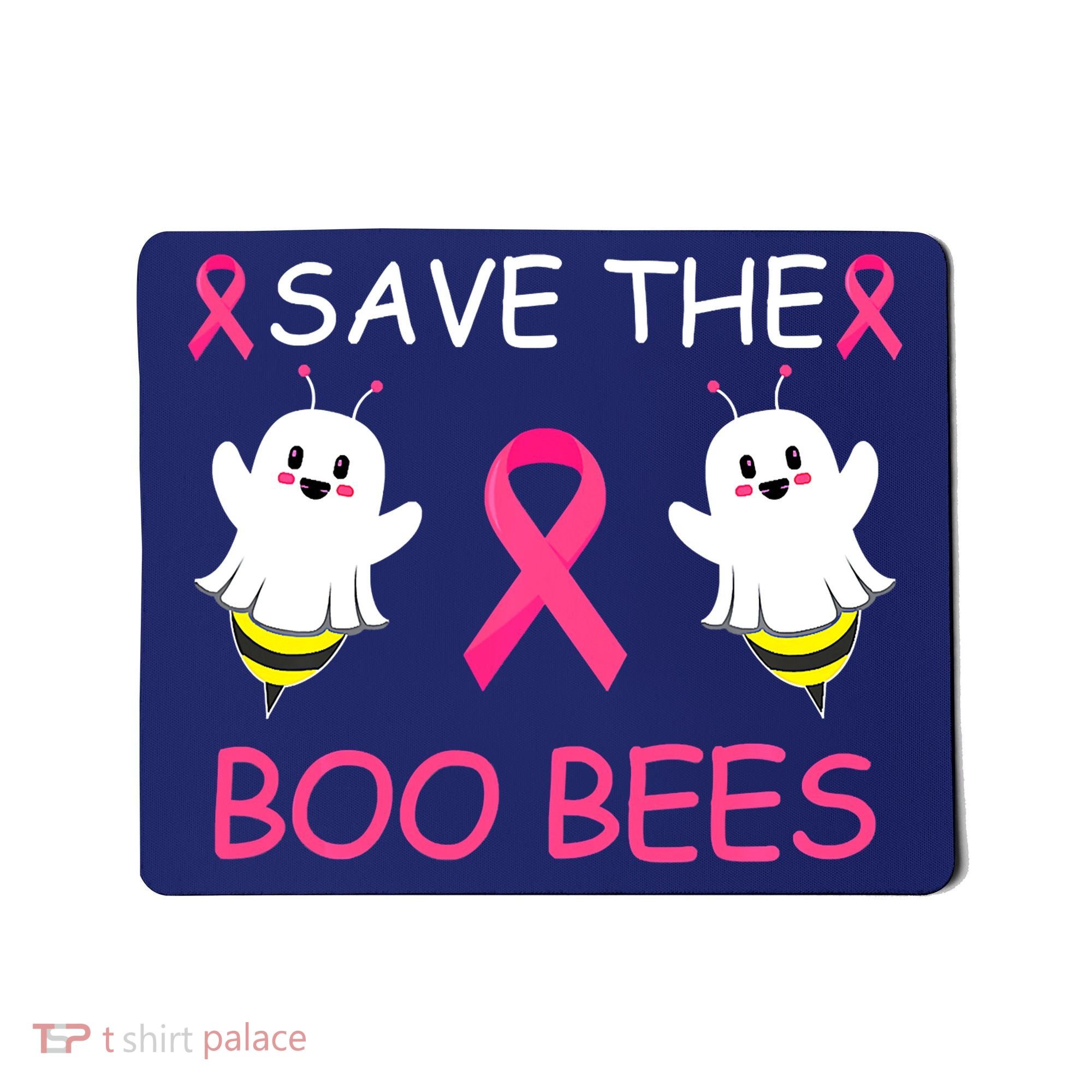 Breast Cancer Save The Boo Bees Halloween Mousepad