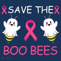 Breast Cancer Save The Boo Bees Halloween Women's Tank Top thumb 5