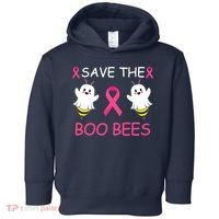 Breast Cancer Save The Boo Bees Halloween Toddler Hoodie thumb 0