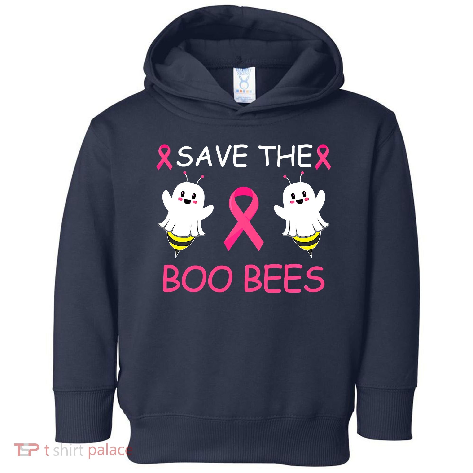 Breast Cancer Save The Boo Bees Halloween Toddler Hoodie